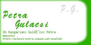 petra gulacsi business card